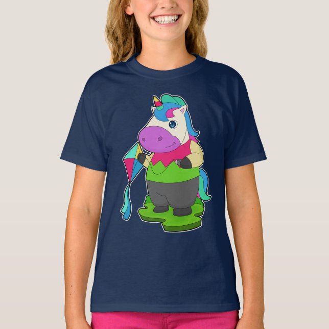 Unicorn Hang Gleitschirm Kite T-Shirt (Vorderseite)