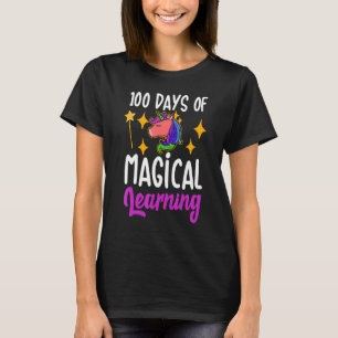Unicorn Happy 100 Days of School Magical Learning T-Shirt