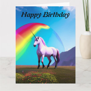 Unicorn Happy Birthday Card Karte