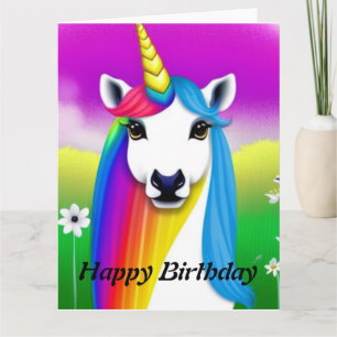 Unicorn Happy Birthday Card Karte