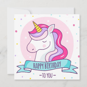 Unicorn Happy Birthday Feiertagskarte