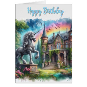 Unicorn Happy Birthday Friend Grußkarte