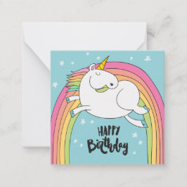 Unicorn Happy Birthday Mitteilungskarte