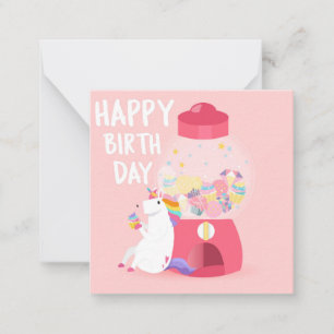 Unicorn Happy Birthday Mitteilungskarte