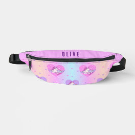 Unicorn Hearts Fanny Pack - rosa & lila Bauchtasche