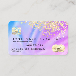 Unicorn Holograph Modern Credit Card Logo Visitenkarte