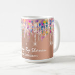 Unicorn Holograph Rainbow Tropfen Bride Shower Kup Kaffeetasse<br><div class="desc">Funkelnd Tropfen florenceKdesign</div>
