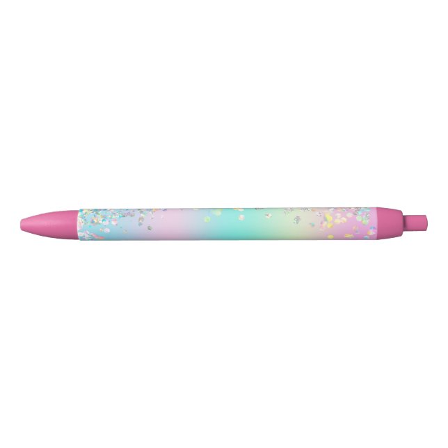 Unicorn Holographic Glitzer Kugelschreiber (Vorderseite)