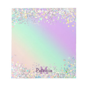 Unicorn Holographic Glitzer Notizblock