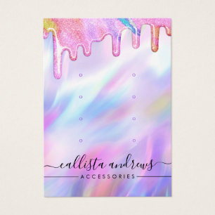 Unicorn Holographic Glitzer Tropfen Earring Displa