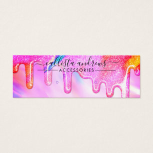Unicorn Holographic Glitzer Tropfen Earring Displa