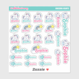 Unicorn Hörmarken mit Personalisierten Namen | Sch Aufkleber