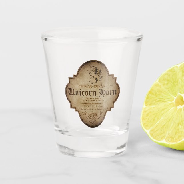 Unicorn Horn-Apothecar-Halloween Schnapsglas (Vorderseite)