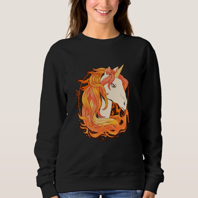 Unicorn horse face costume best sweatshirt (Vorderseite)