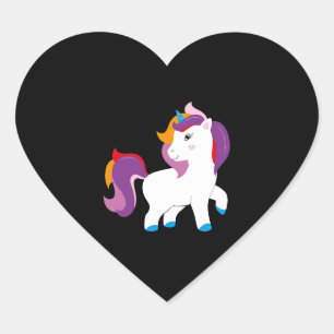 Unicorn Horse Unicorn Geschenke Kinder Erwachsene Herz-Aufkleber
