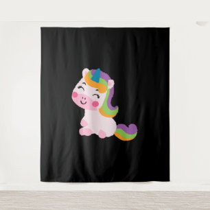 Unicorn Horse Wandteppich