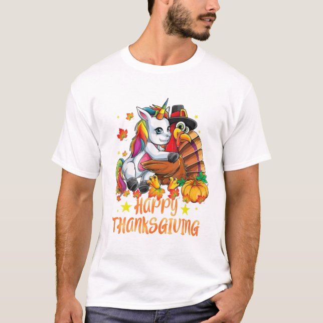 Unicorn Hugs Türkei Happy T-Shirt (Vorderseite)