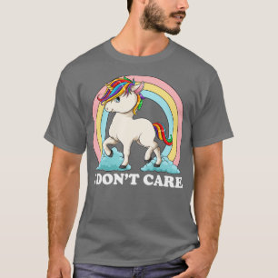 Unicorn I Dont Care Niedlich Fantasy Rainbow Unico T-Shirt