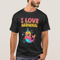 Unicorn I Liebe Narwhal Rainbow Kids Boy Girl Whal