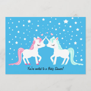 Unicorn in Liebe Babydusche Einladung