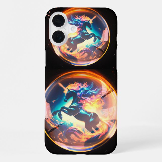 Unicorn iPhone 16 plus Gehäuse Hülle (Rückseite)