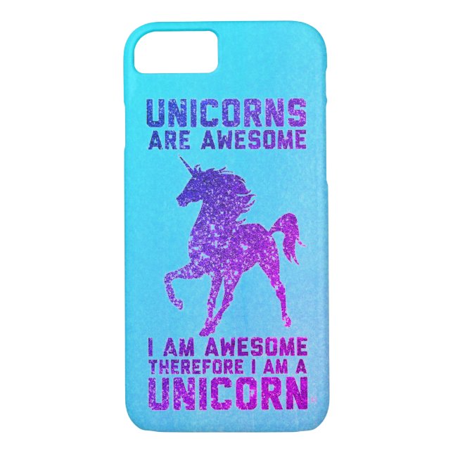Unicorn iPhone 7 Handy-Fall Case-Mate iPhone Hülle (Rückseite)