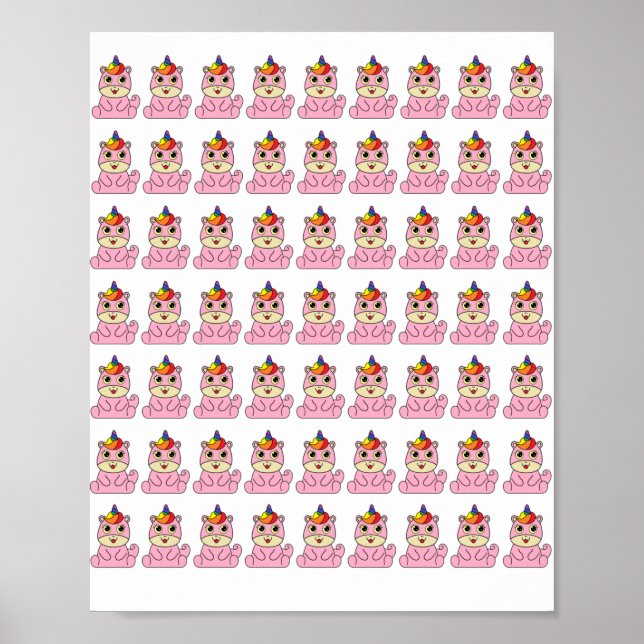 Unicorn ist ein schönes Design Poster (Vorne)