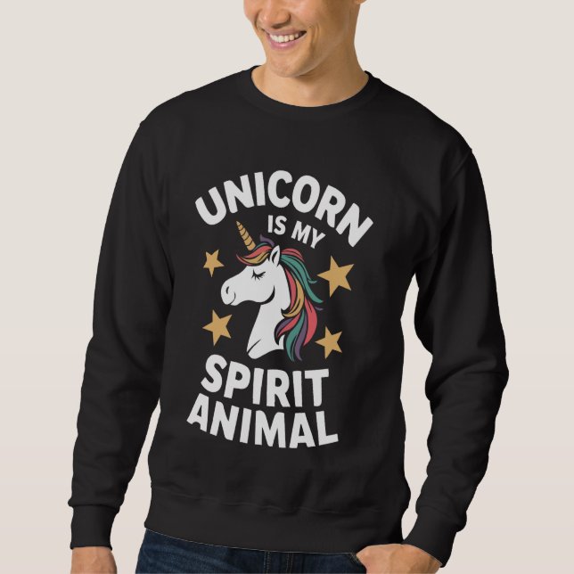 Unicorn ist mein Geist-Tier Sweatshirt (Vorderseite)