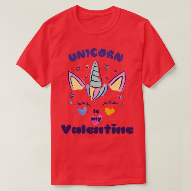 Unicorn ist mein Valentin 2 (2) T-Shirt (Design vorne)