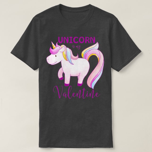 Unicorn ist mein Valentinaktiv T-Shirt (Design vorne)