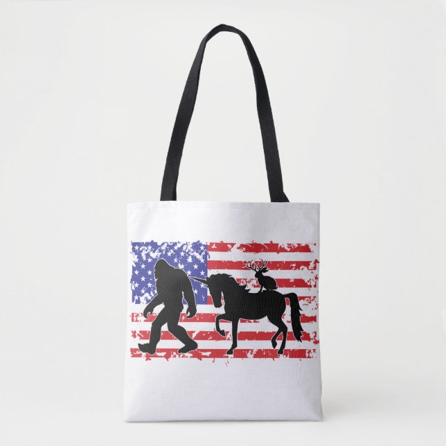 Unicorn, Jackalope, Bigfoot and the American Flag (Vorderseite)