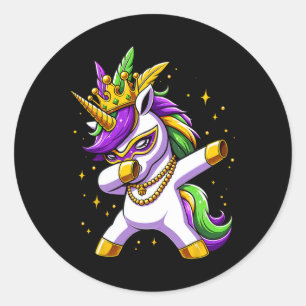 Unicorn Jester Mask Costume Kinder Kleinkind Girls Runder Aufkleber