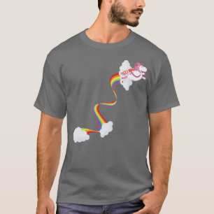Unicorn Jet Pack Rainbow Magical Horse Furz T-Shirt