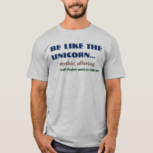 Unicorn Jungfrau Joke Mens T - Shirt