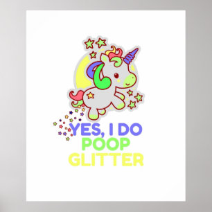 Unicorn-Kack-Glitzer Poster