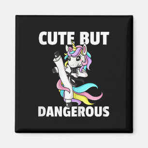 Unicorn Karate Gift Girl Taekwondo Jiu Jitsu Mixed Magnet