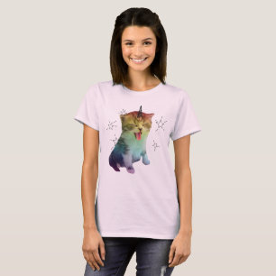 Unicorn-Katzen-Shirt-Rosa Caticorn T-Shirt