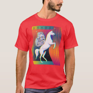 Unicorn Kidcore Glitchy Vaporwave Kanji Traumwelt T-Shirt