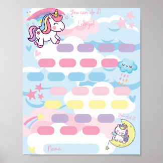 Unicorn Kids Chart | Bonusübersicht für Kinder Poster