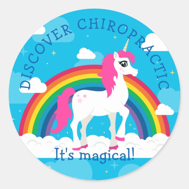 Unicorn Kids Chiropractic Stickers (Vorderseite)