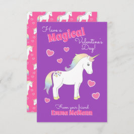 Unicorn Kinder Klassenzimmer Valentine Karten