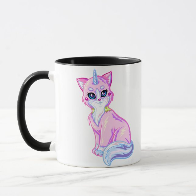 Unicorn Kitten Rainbow Tasse (Links)