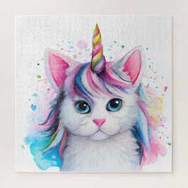 Unicorn Kitten Wasserfarbe Puzzle
