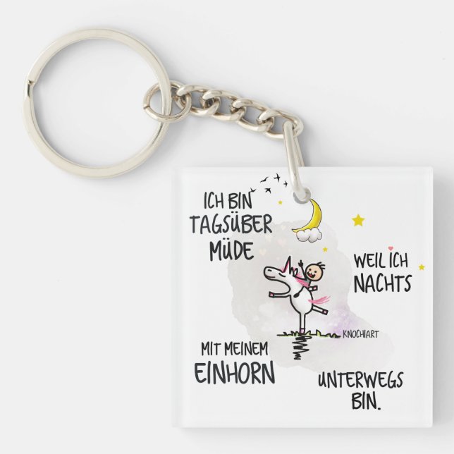 Unicorn - KnochiART Schlüsselanhänger (Vorderseite)