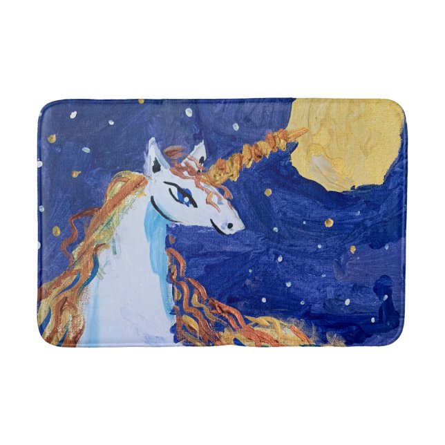 Unicorn "Kunst von Kindern" Badematte (Vorderseite)