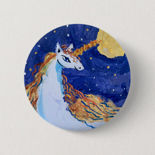 Unicorn "Kunst von Kindern" Button