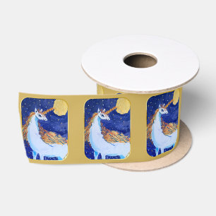 Unicorn "Kunst von Kindern" Satinband