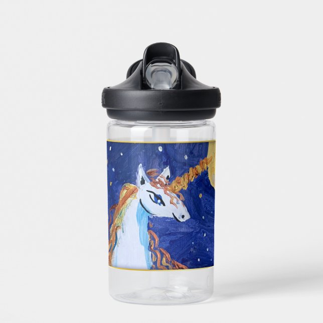 Unicorn "Kunst von Kindern" Trinkflasche (Vorne)
