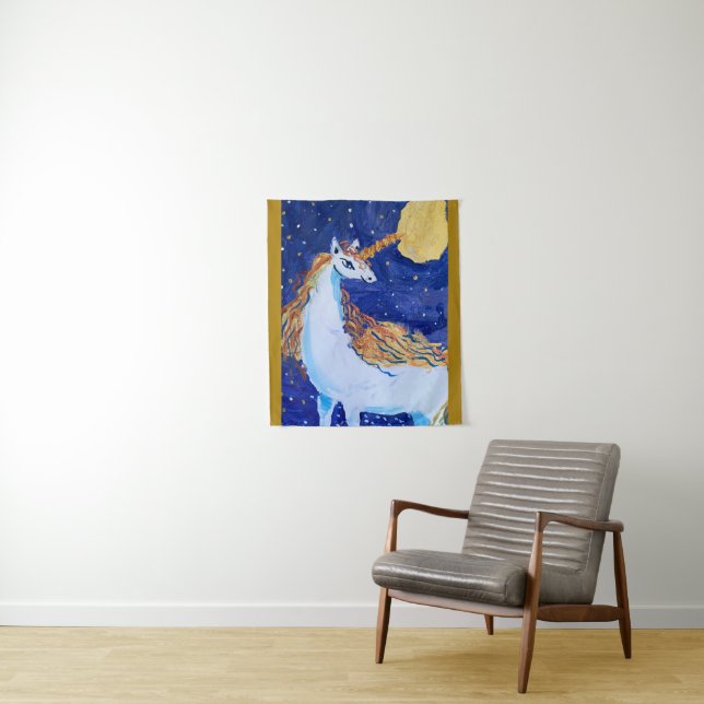 Unicorn "Kunst von Kindern" Wandteppich (Beispiel)