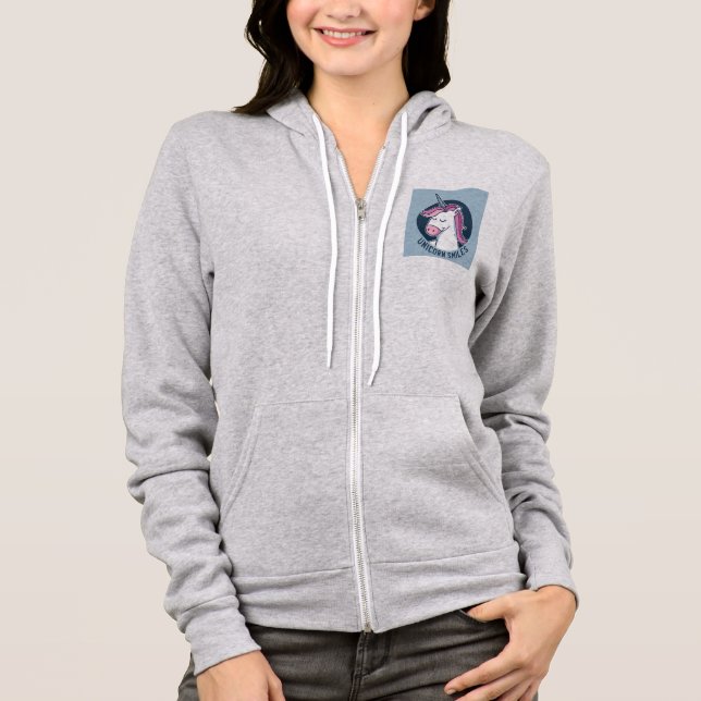 Unicorn Lächeln Hoodie (Vorderseite)